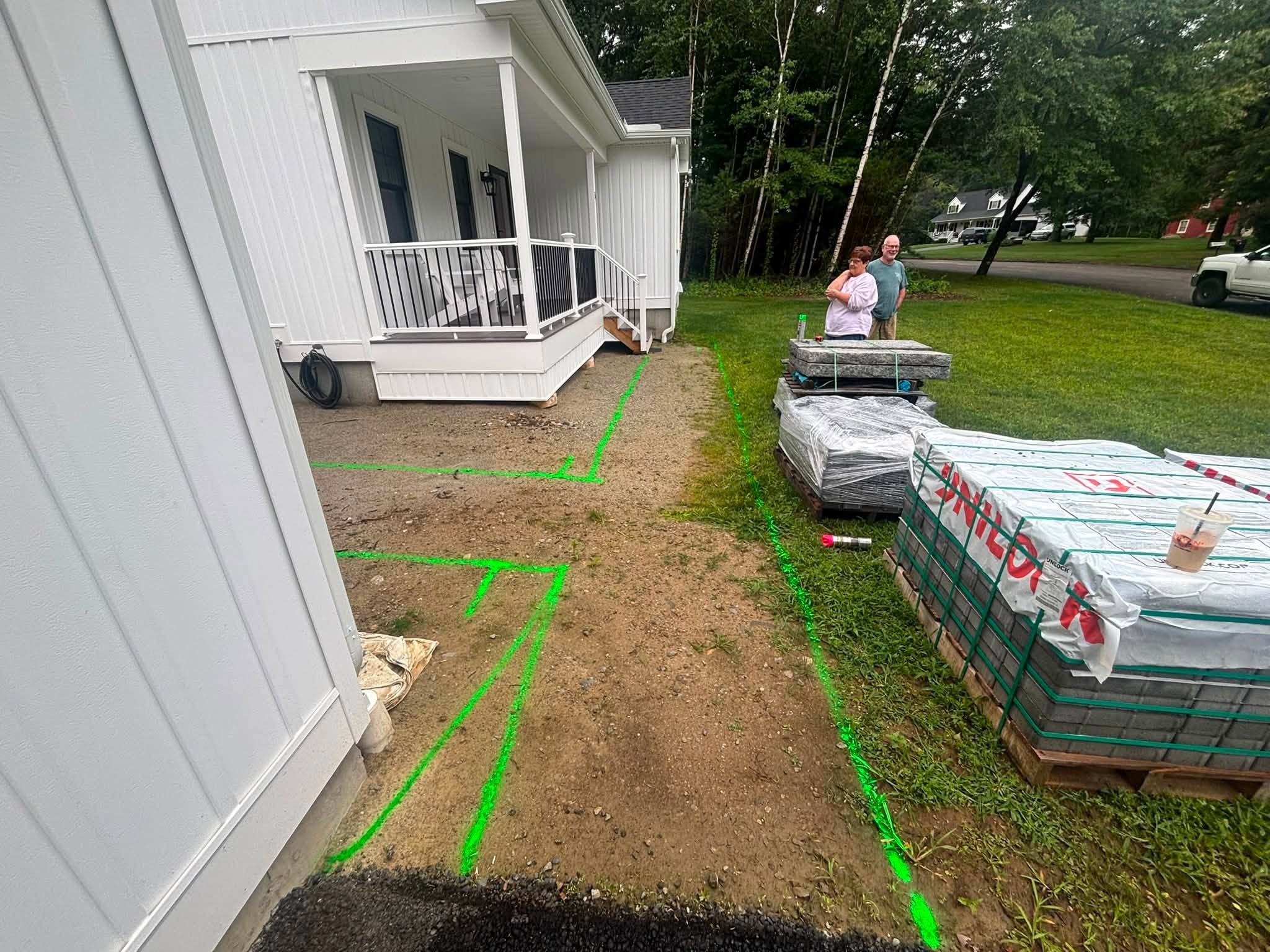 Before excavation — Charlton, MA hardscape project